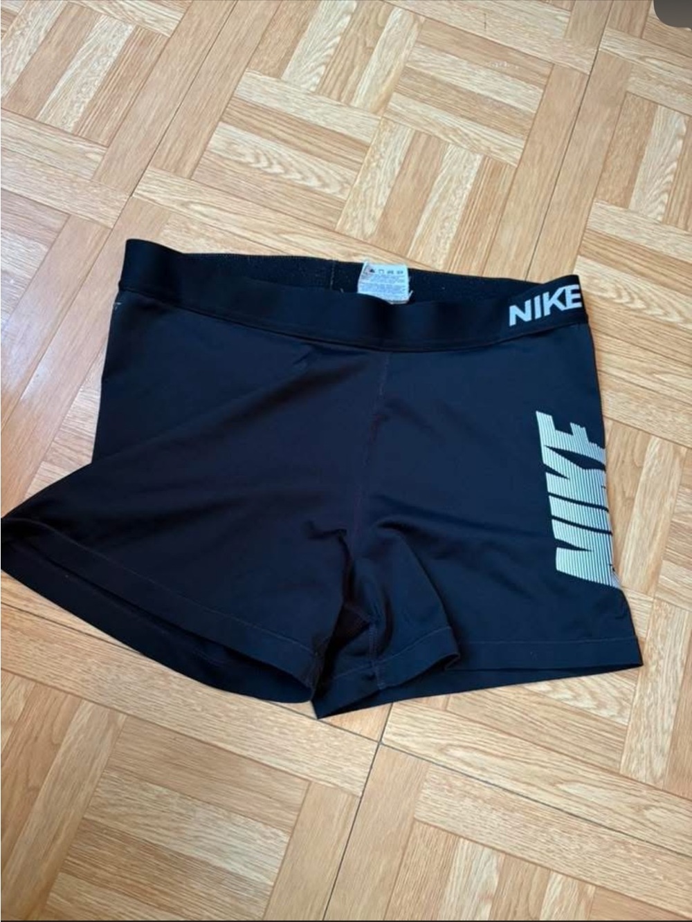 Nike Black Women's Bike Shorts with Side Logo